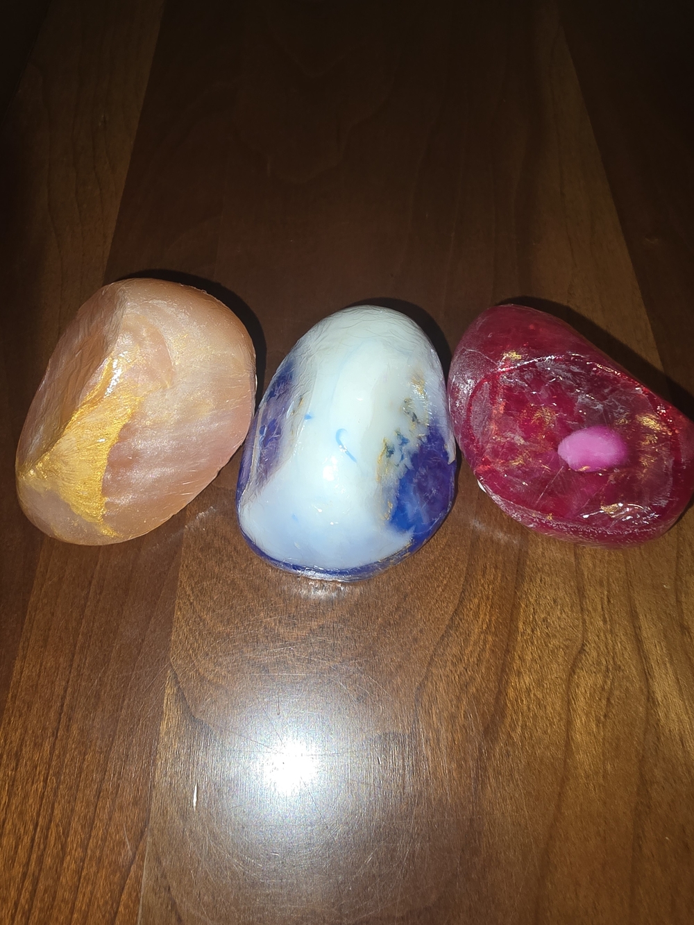 Set of 3 Rock Soaps in Vanilla, Rose, and Lily, 2.6 oz. each, New With Tags